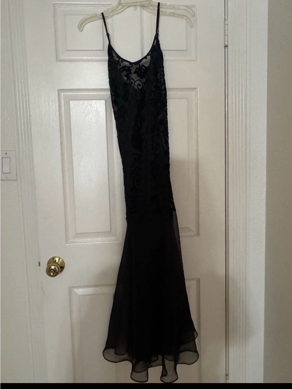 Victorias secret gold label sheer black night gown